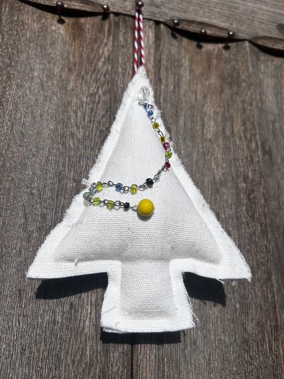 Organic Christmas - Organic linen Christmas tree decoration