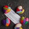 Recycled Felt Fragments Patchwork Heart Decoration