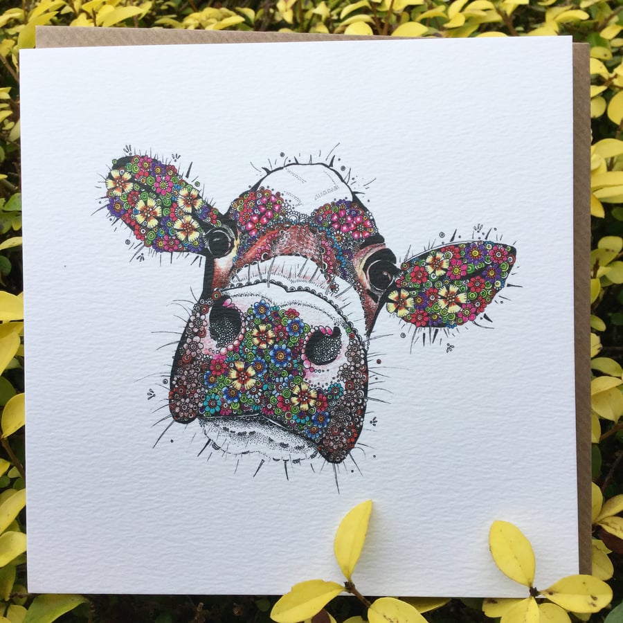 NEW Primrose the Cow Greeting card