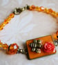 Orange Bee and Flower Bracelet - Image 5