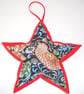 William Morris Christmas Tree Decoration Strawberry Thief Star - Image 2