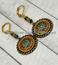Gold Stainless Steel Crystal Earrings – Handmade Boho Statement Jewellery. - Image 7