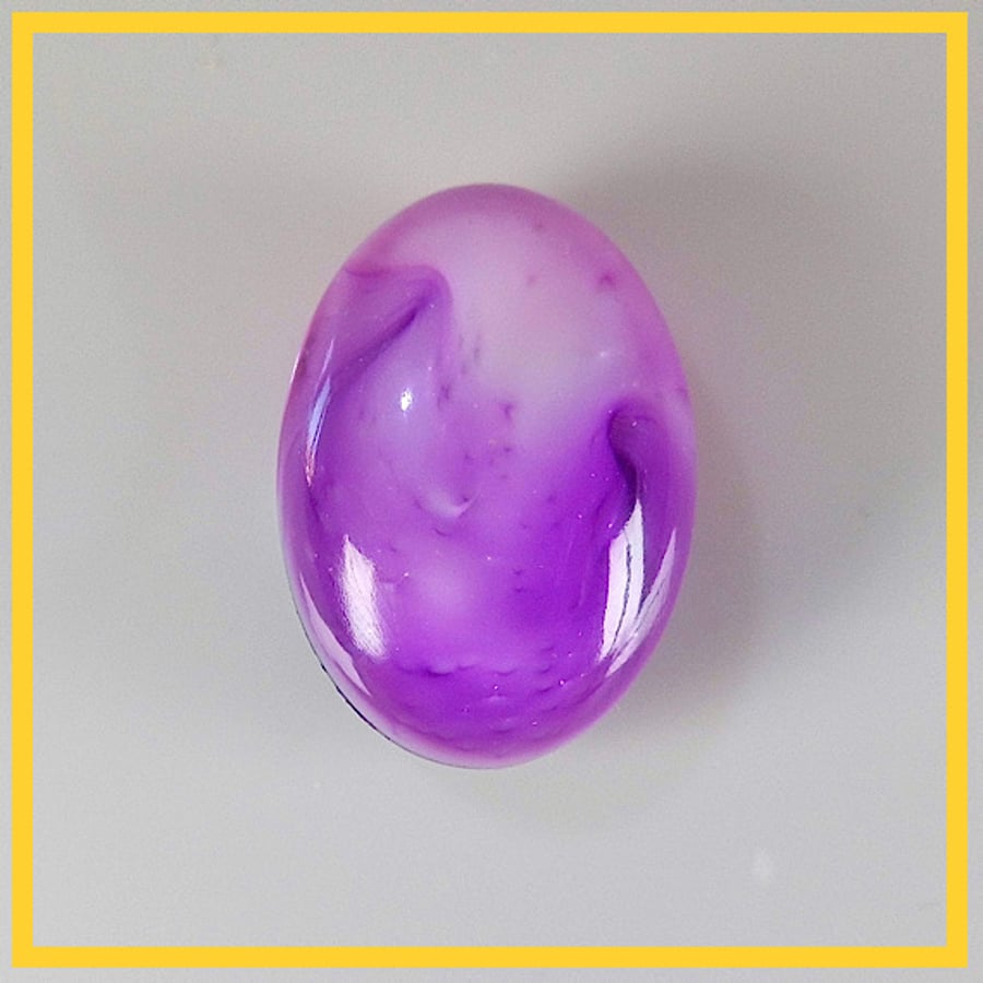 Small Oval Purple Cabochon, hand made, Unique, Resin Jewelry - S200