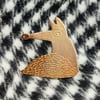copper fox brooch