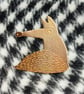 copper fox brooch