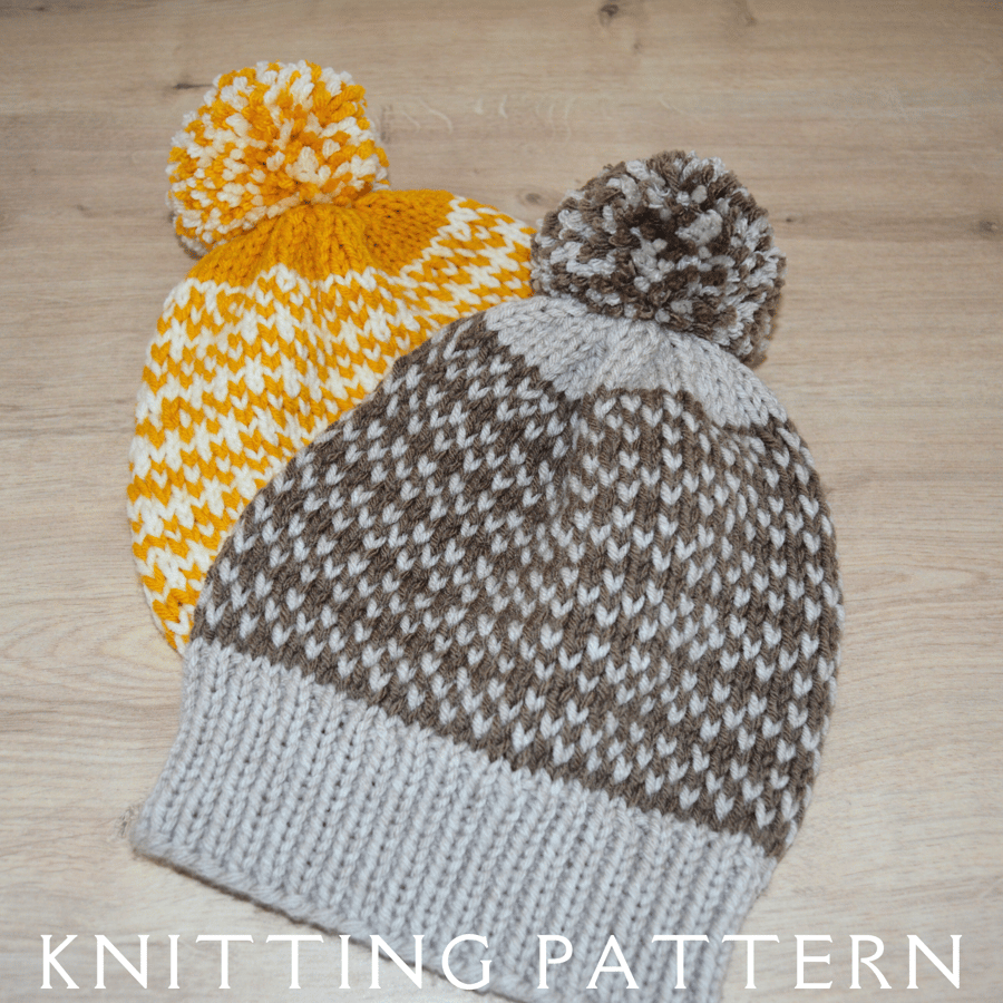 Bobble Hat Knitting Pattern The Sanday Bobble Hat PDF PATTERN ONLY