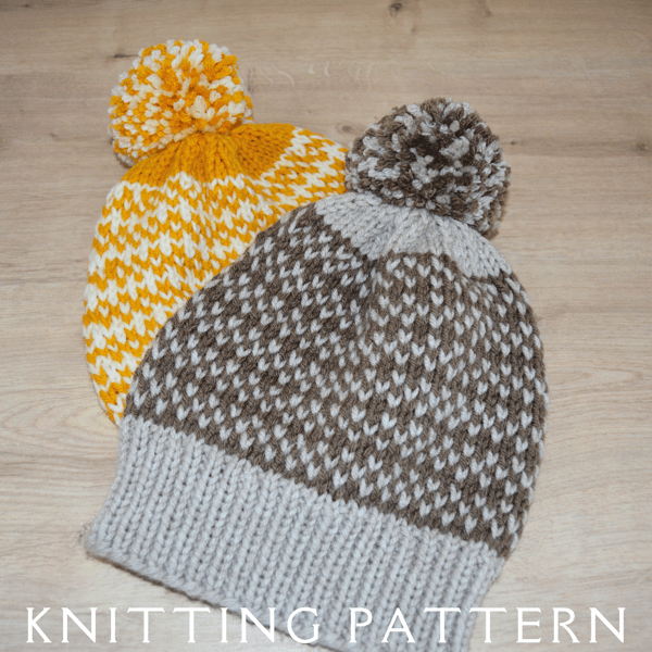 Bobble Hat Knitting Pattern The Sanday Bobble Hat PDF PATTERN ONLY