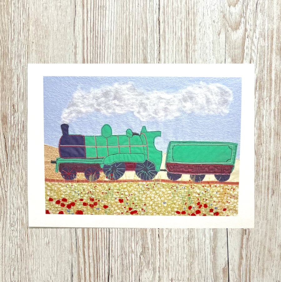 Steam engine giclee print 