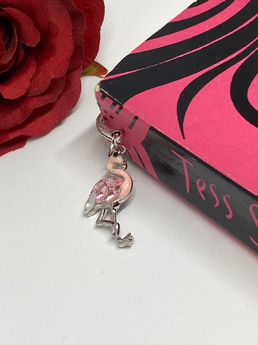 Jewelled Flamingo Bookmark, Flamingo Lover, Book Lovers Gift