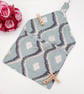 Blue embroidered peg bag, clip on, free uk delivery  - Image 7
