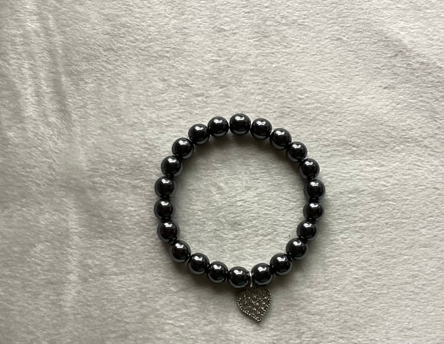 Hematite stretch bracelet