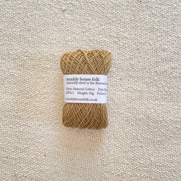 Naturally dyed cotton yarn 25g, Stinging Nettles DP4-1