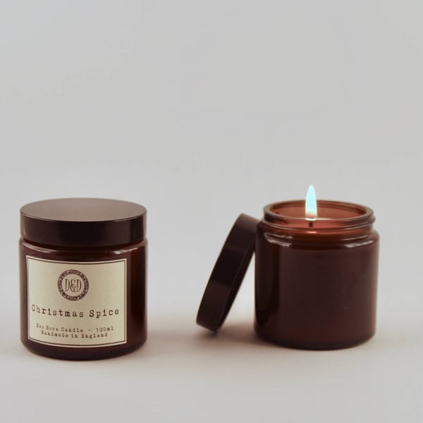 Amber Jar Eco soya scented candle - Christmas Spice 120 ml