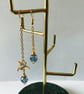 Gold origami crane bird earring - Image 2