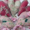 Reserved for Kristina - Pink Wild Flower - 75 cm - Bunting, wall hanging