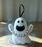 Handmade Felt Ghost HALLOWEEN Bead Decoration Cute Spooky Hanging Ornament