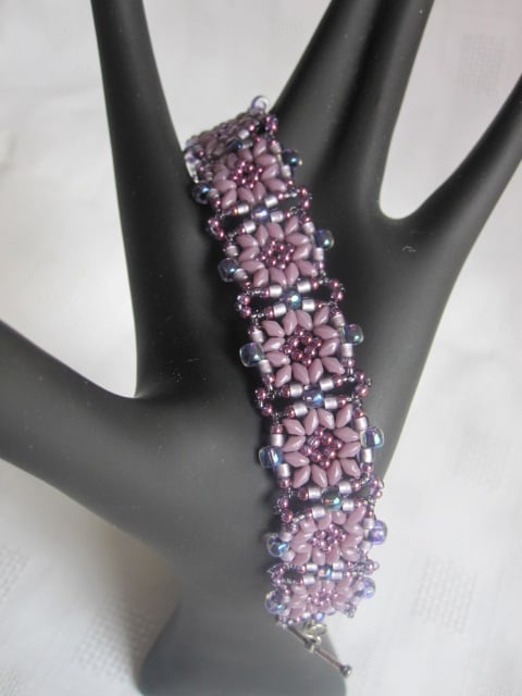 Purple Beadwork Bracelet