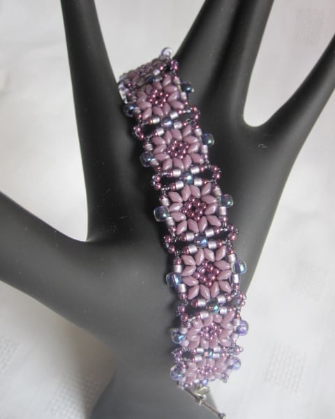 Purple Beadwork Bracelet