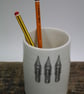 Thrown porcelain pen pot cylinder - Image 2