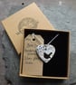 Handmade Ceramic Bore Da Blackbird heart pendant - Image 6