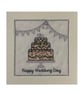 Embroidered Wedding Cake Card: Textile Congratulations Card - Image 7