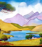 North Wales Landscape, Snowdonia, Original watercolour, in 14 x 11'' mount - Image 1