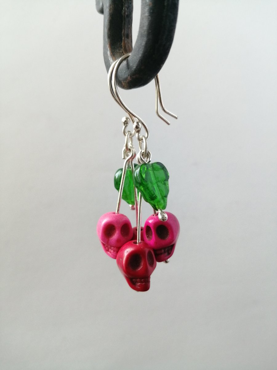 Cherry Skull Earrings 