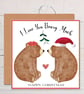 Bear love Christmas card - Image 2