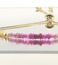 Pink Sapphire Bracelet-Stunning triangular feature beads- Adjustable for any wri - Image 9