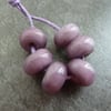 purple spacer lampwork glass beads