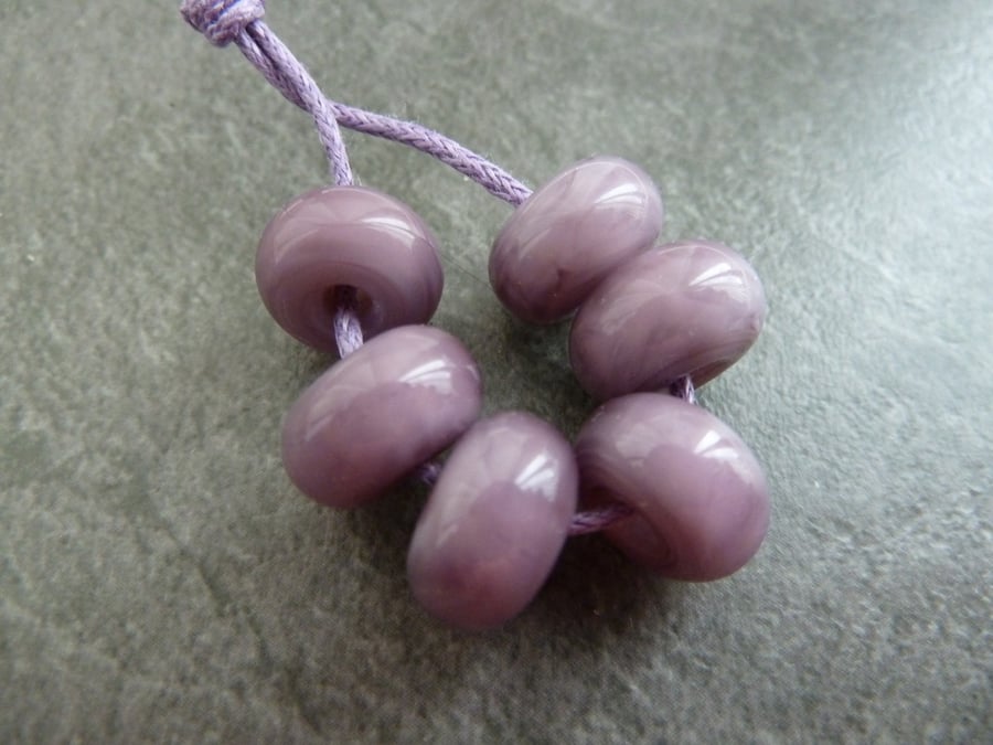 purple spacer lampwork glass beads
