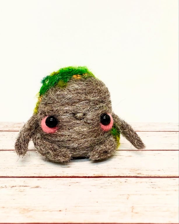 Mossy Rock Needlefelted Art Doll