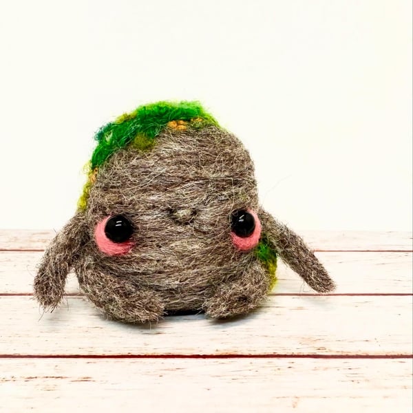 Mossy Rock Needlefelted Art Doll