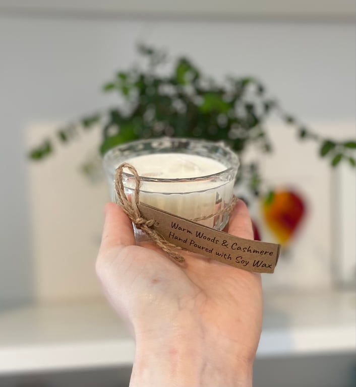 Summer Seconds - Pair of Recycled Jar Candles Warm Woods and Cashmere 