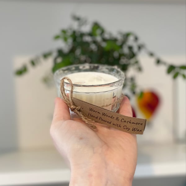 Summer Seconds - Pair of Recycled Jar Candles Warm Woods and Cashmere 