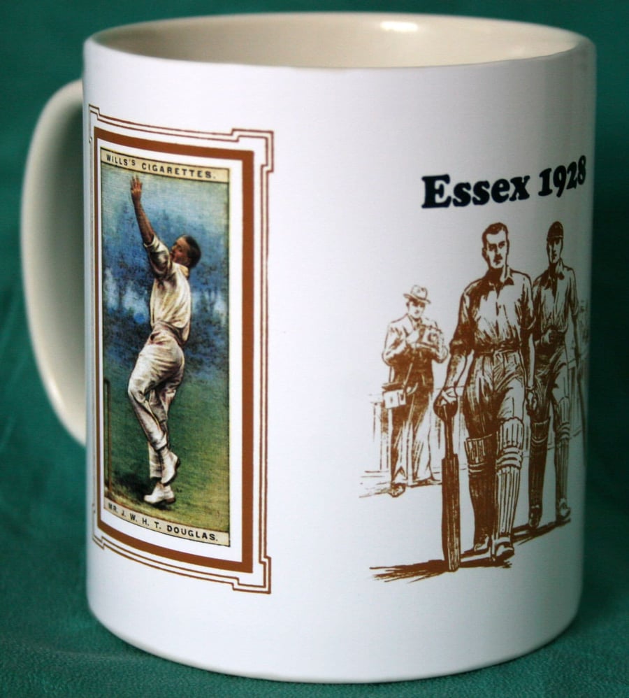 Cricket mug Essex 1928 cricket counties vintage design mug
