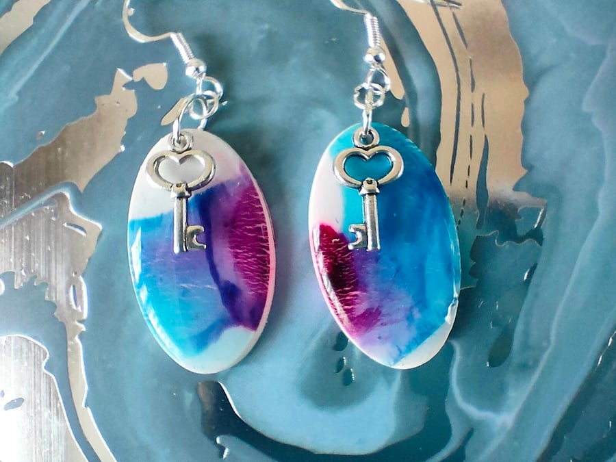 Perfect Valentine's Oval Polymer Clay Earrings