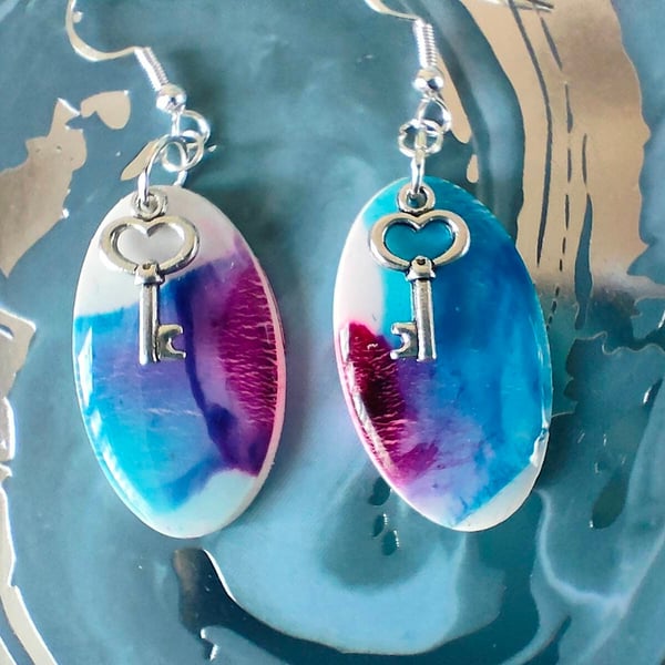 Perfect Valentine's Oval Polymer Clay Earrings