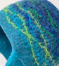 Large Blue Felt Basket with Cord Grab Handles - Image 9