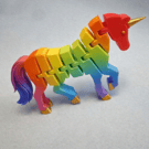 Flexi Articulated Unicorn 3D Printed Figure 120mm - 80mm Fully Customisable