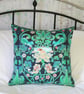 Botanical Cats Cushion - "That Aint A Strawberry Thief" in cotton - Image 5