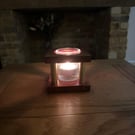 Candle Holder - Sapele & Brass
