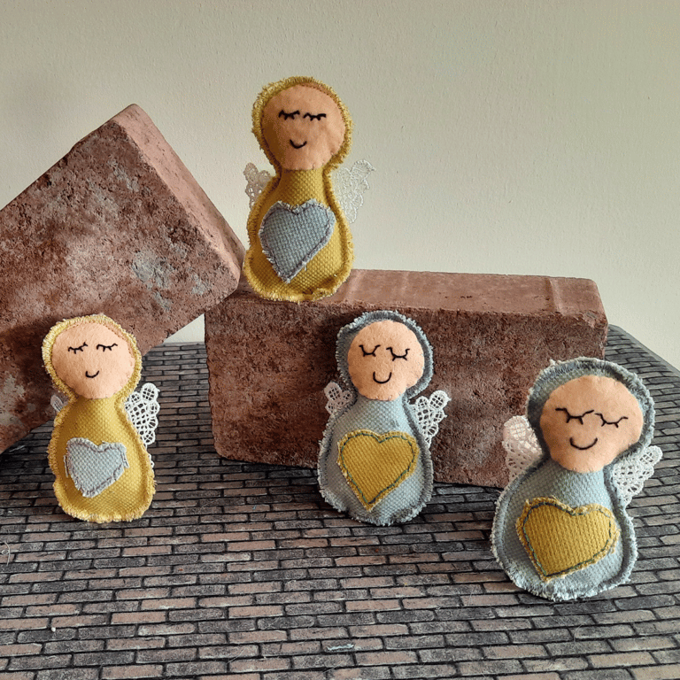 Angel  Lavender Bags - Heart Embellishment