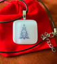 Unique Handcrafted Artisan Christmas Tree Pendant on Adjustable Black Necklace  - Image 3