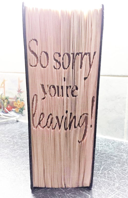 So sorry you're leaving CUT & FOLD Book Folding Pattern - EMAILED PDF PATTERN