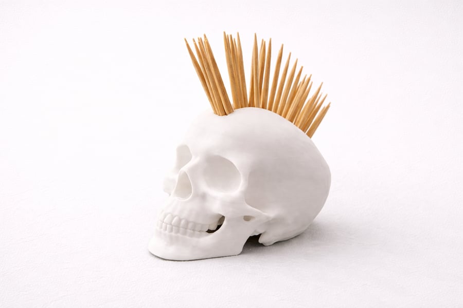 Punk Skull Toothpick Holder - 55 - 80 - 60mm