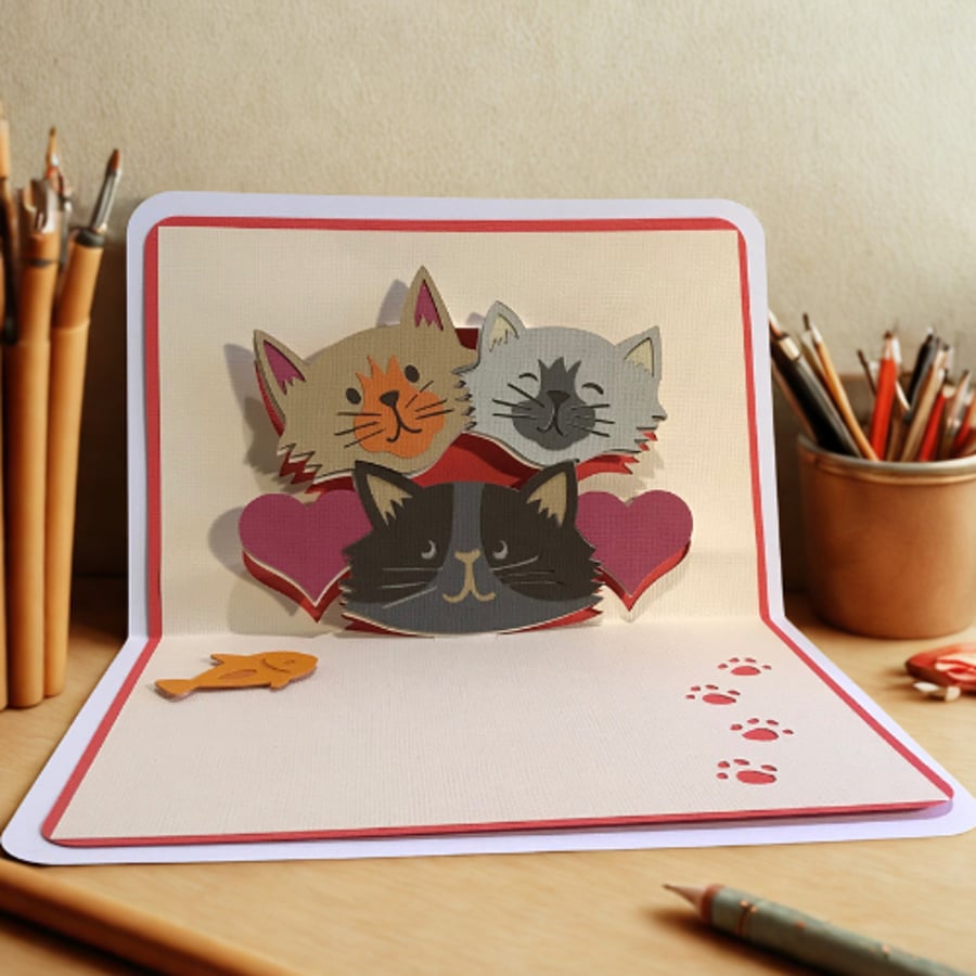 Pop up Cat Card