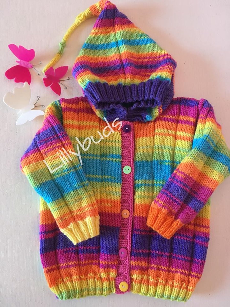 Rainbow Pixie jacket KNITTING PATTERN