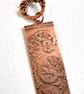 Salt Etched Copper Fern Pendant with Jasper Stones  - Image 6