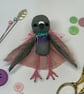Fancy Pigeon Spun Cotton Paisley Miniature Art Doll